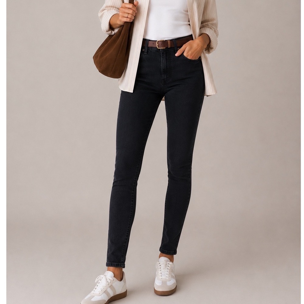 Anthropologie Pilcro High Rise Skinny Jeans Dark Indigo 25 Nwt